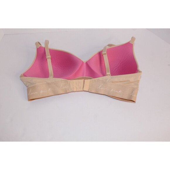 PINK Victoria's Secret 36C Beige Pink Solid Wear Everywhere Wireless Lightly Bra - Picture 3 of 8